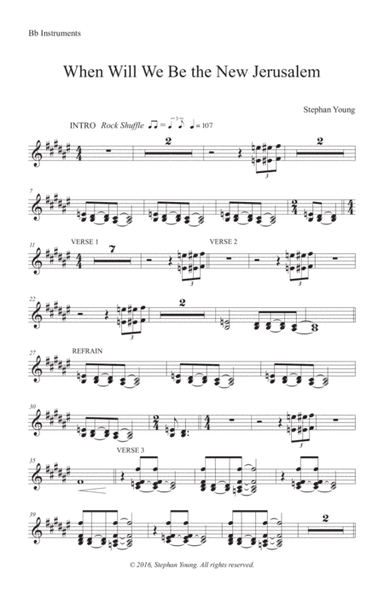 When Will We Be the New Jerusalem (Bb instruments)
