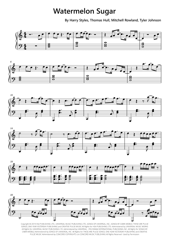 Watermelon Sugar (arr. Funtom)