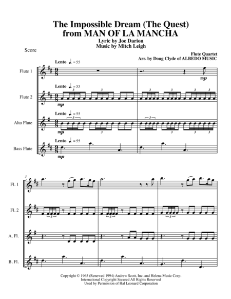 The Impossible Dream (arr. Doug Clyde)