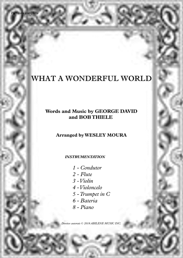 Mundo Su Misura (what A Wonderful World) (arr. Wesley G. Moura)