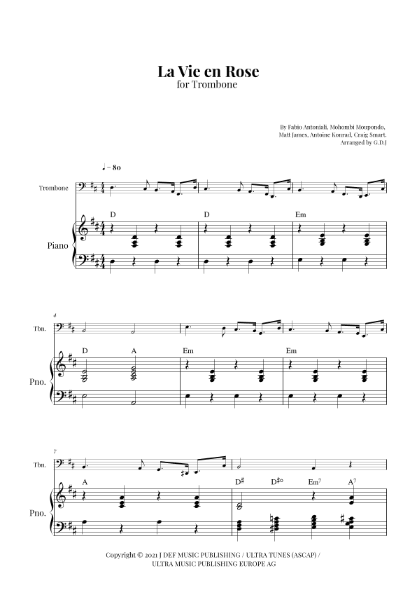 La Vie En Rose (arr. GDJ)