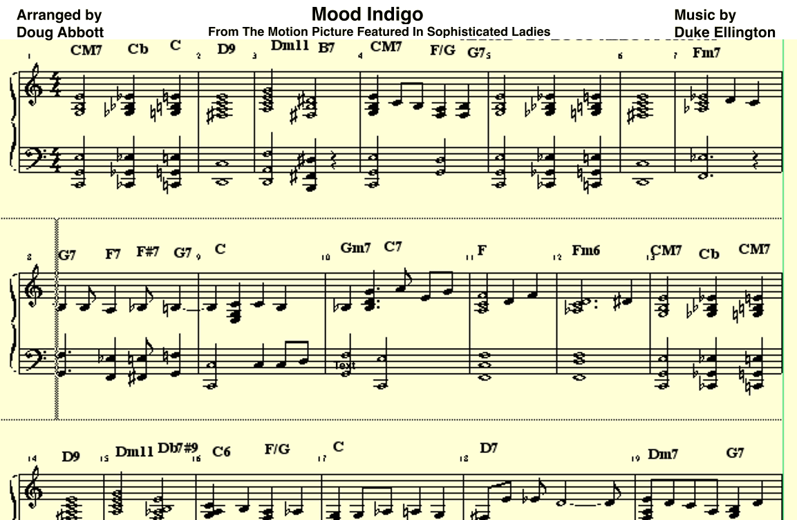 Mood Indigo (arr. Doug Abbott)