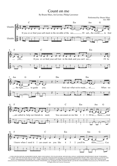 Count On Me (arr. Arr. MD)