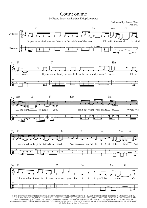 Count On Me (arr. Arr. MD)