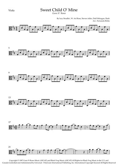 Sweet Child O' Mine (arr. Fernando Britto)