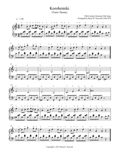 Korobeiniki (Tetris Theme) (arr. Ryan D. Neaveill)
