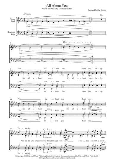 All About You (arr. Zac Booles)