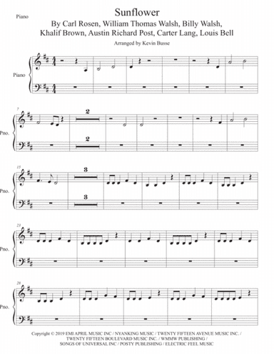 Sunflower (arr. Kevin Busse)