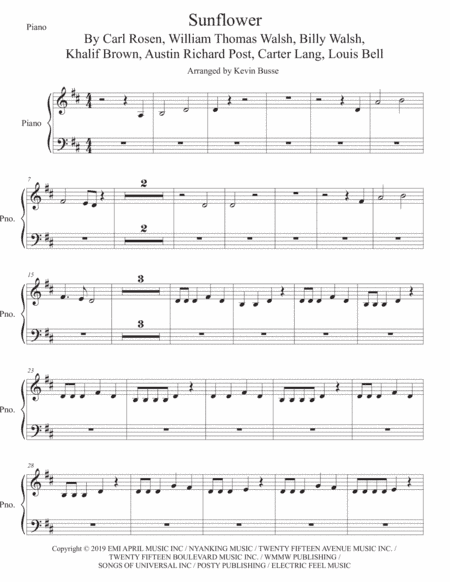 Sunflower (arr. Kevin Busse)