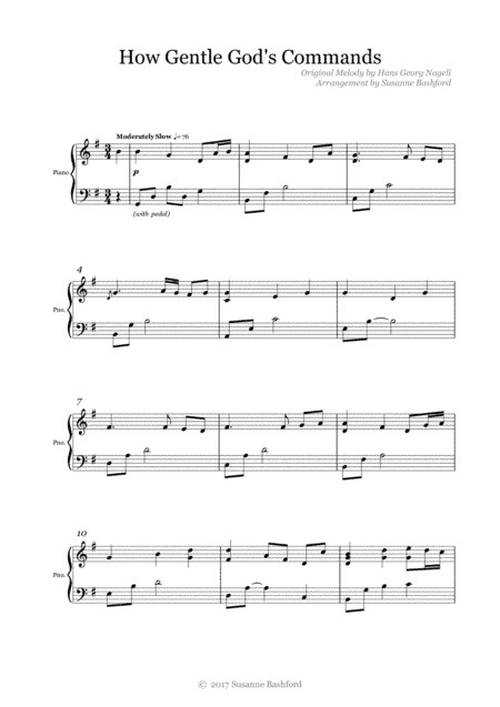 How Gentle God's Commands (arr. Susanne Bashford)