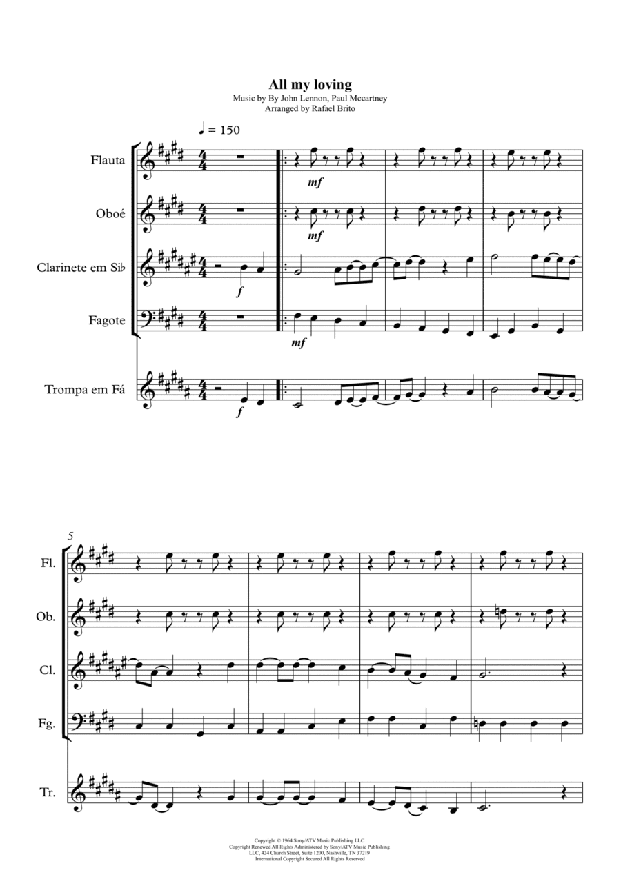 All My Loving (arr. Rafael Brito)
