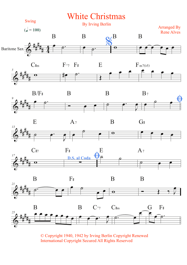 White Christmas (arr. Rene Alves)