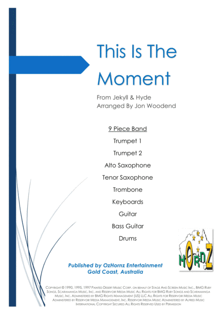This Is The Moment (arr. Jon Woodend)