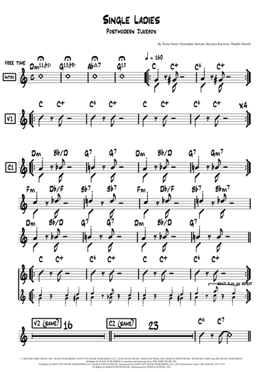Single Ladies (put A Ring On It) (arr. Lef Germenlis)