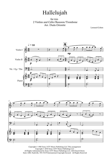 Hallelujah (arr. Duda Oriontte)