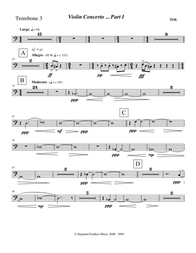 Violin Concerto (2009) Trombone part 3
