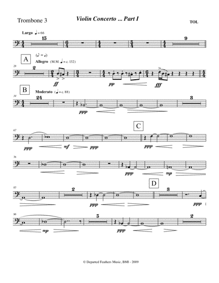 Violin Concerto (2009) Trombone part 3