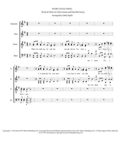 Every Little Thing (arr. Erkki Sipilä)