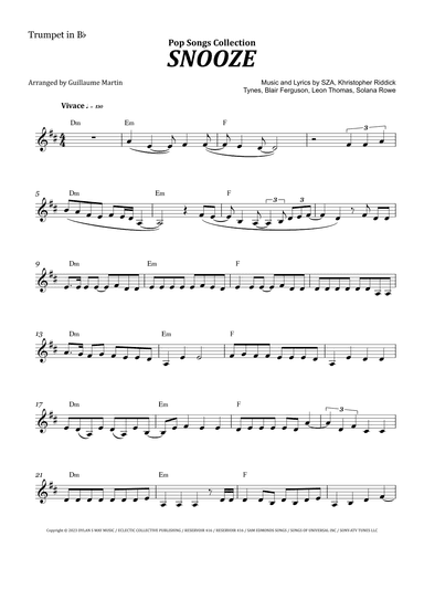 Snooze (arr. Guillaume Martin)