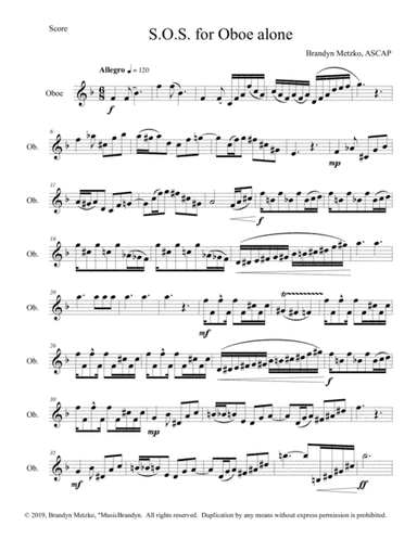 S.O.S. for Oboe alone