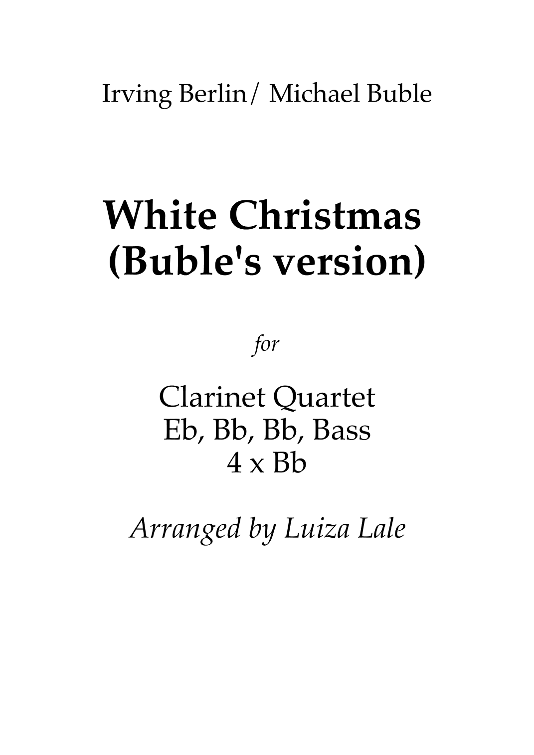 White Christmas (arr. Luiza Lale)