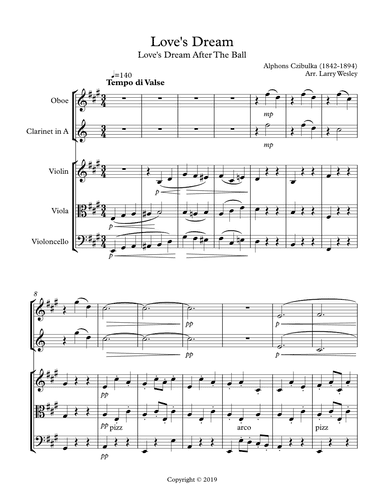 Love's Dream for mixed ensemble (arr. Larry Wesley)