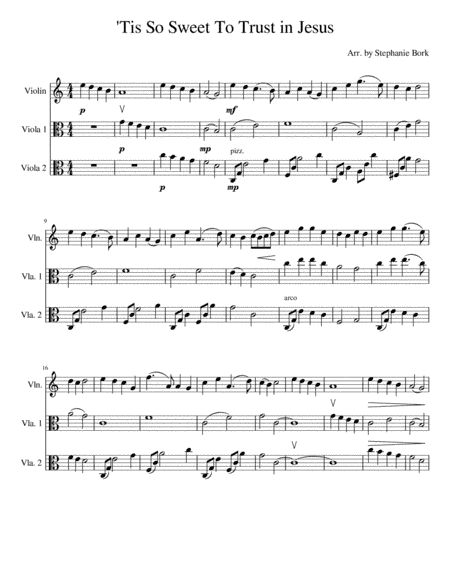 'Tis So Sweet to Trust in Jesus (arr. Stephanie Bork)