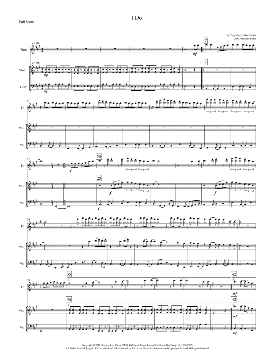 I Do (arr. Fernando Britto)