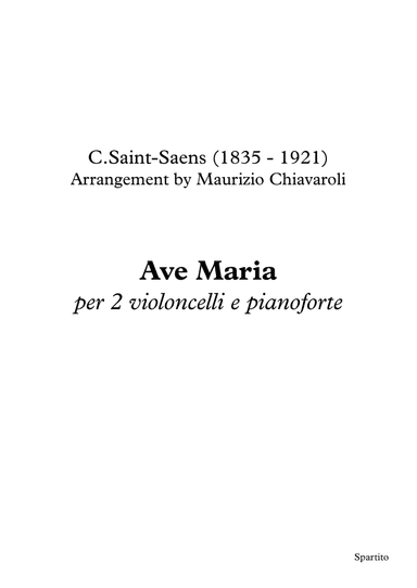 Ave Maria (Instrumental version) (arr. Maurizio Chiavaroli)