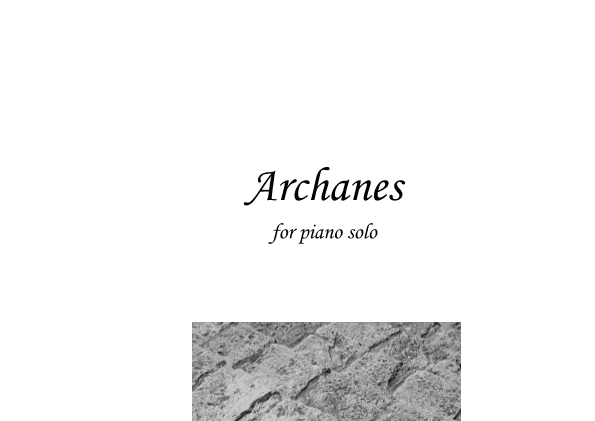 "Archanes" for piano solo