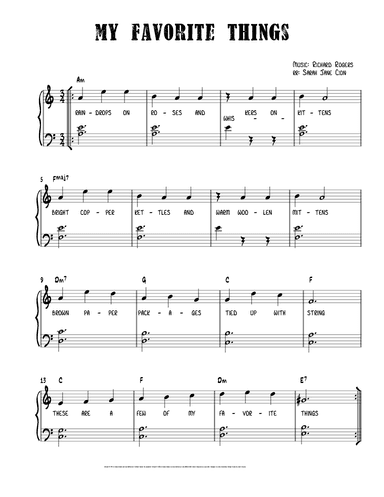 My Favorite Things (arr. Sarah Jane Cion)