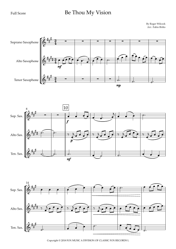 Be Thou My Vision (arr. Fabio Britto)