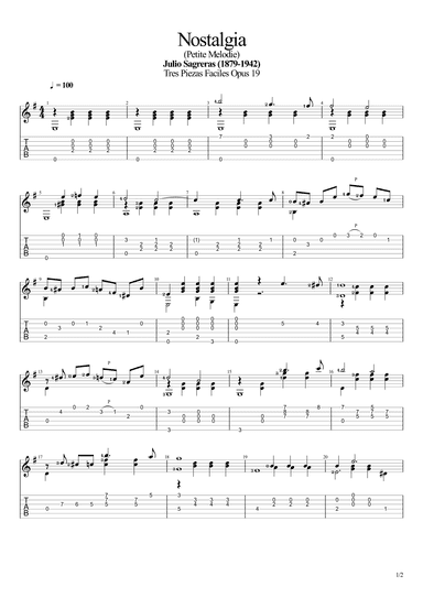 Nostalgia (Petite Melodie) (arr. Leonardo Ramos)