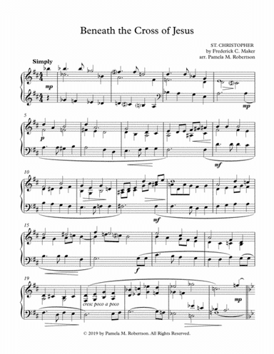 Beneath the Cross of Jesus - Piano Solo (arr. Pamela M. Robertson)