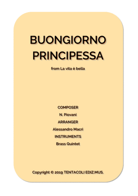 Buongiorno Principessa (arr. Alessandro Macrì)
