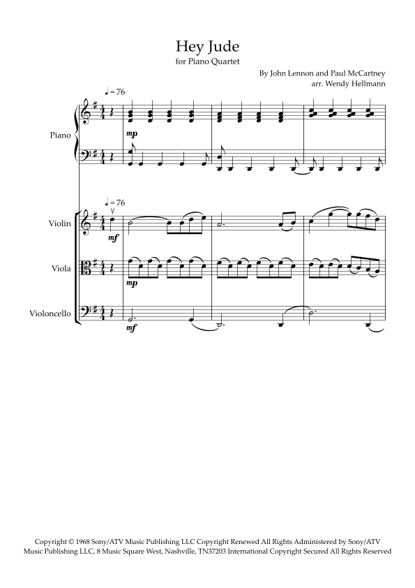 Hey Jude (arr. Wendy Hellmann)