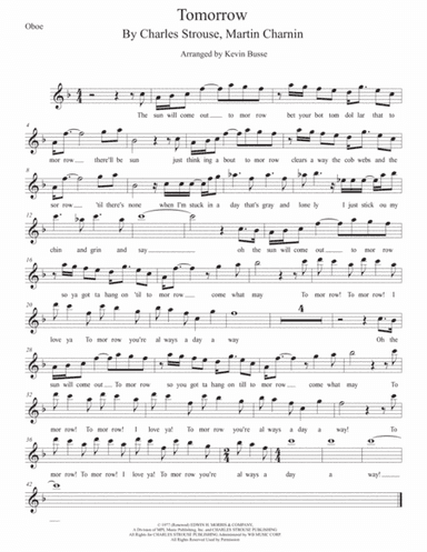 Tomorrow (arr. Kevin Busse)