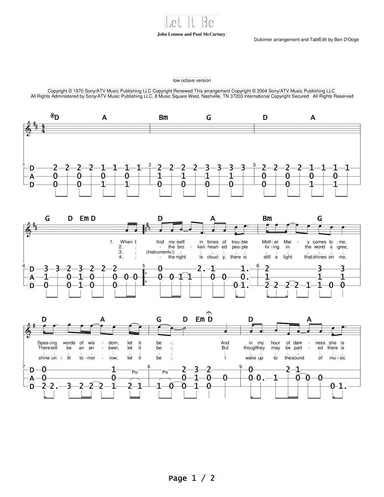 Let It Be (arr. Ben D'Ooge)