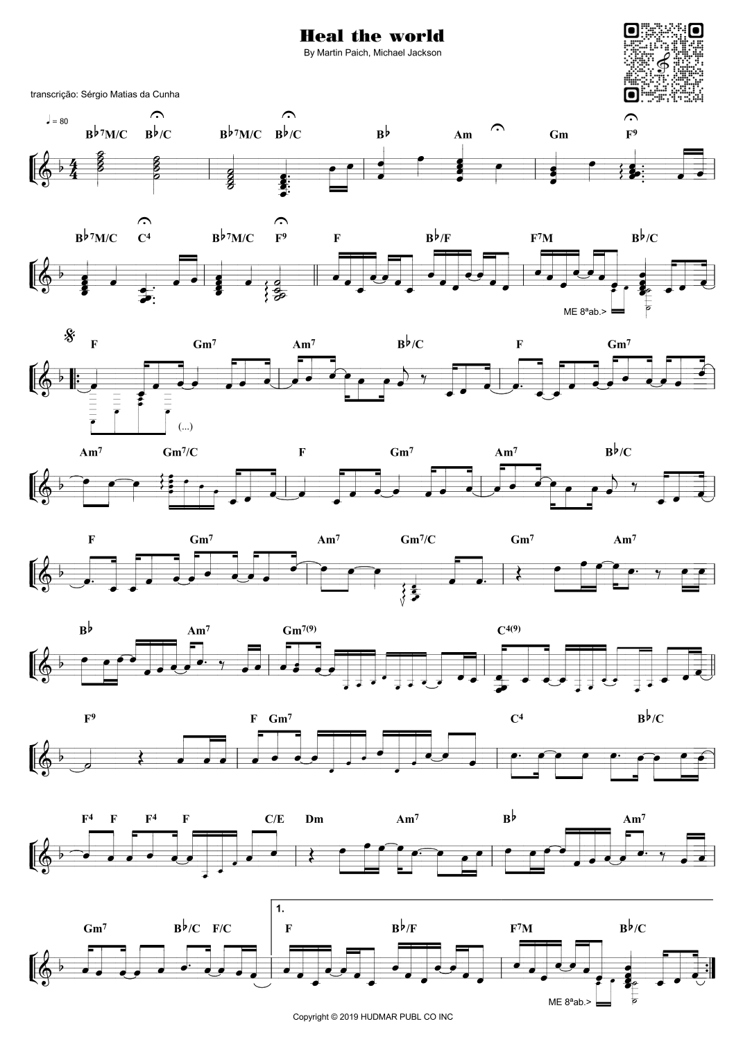 Heal The World (prelude) (arr. Piano)