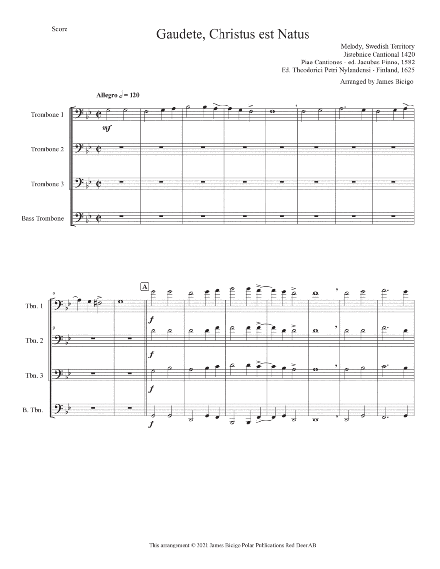 Gaudete, Christus est Natus (arr. James Bicigo)