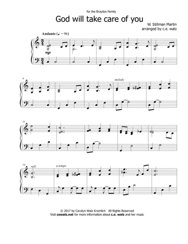 God Will Take Care of You (arr. c.e. walz)