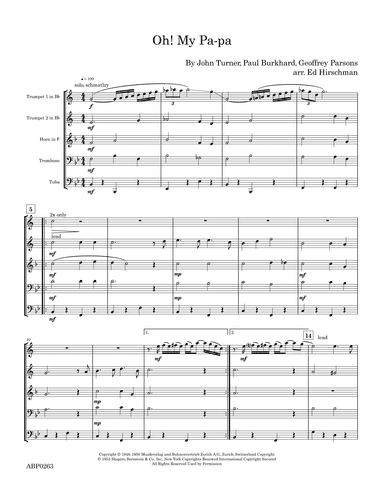 Oh! My Pa-pa (o Mein Papa) (arr. Ed Hirschman)