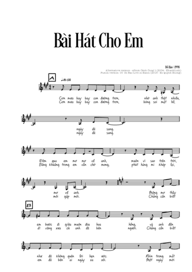 Bài Hát Cho Em