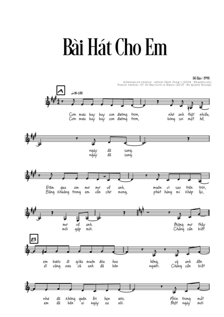 Bài Hát Cho Em