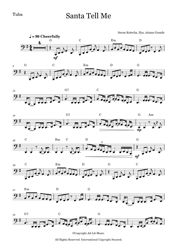 Santa Tell Me (arr. Music Ad Lib)