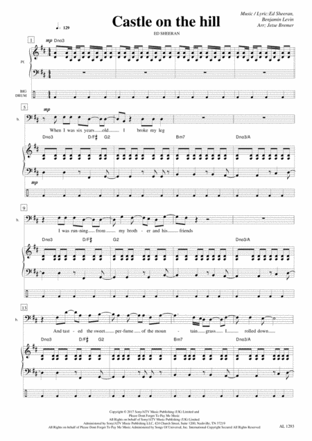 Castle On The Hill (arr. Jetse Bremer)