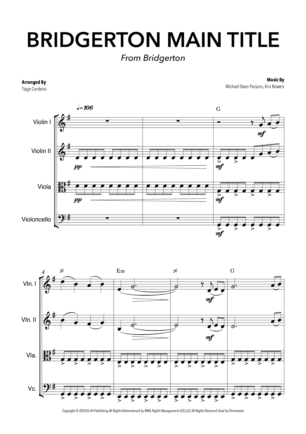 Bridgerton Main Title (arr. Tiago Cordeiro)