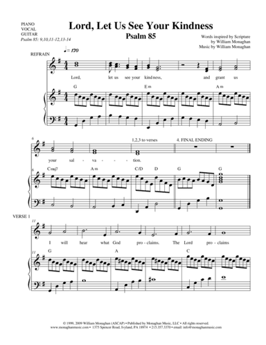 Lord, Let Us See Your Kindness (Psalm 85)