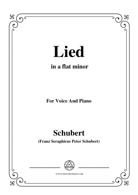 Schubert-Lied(Mutter geht durch ihre Kammern),D.373,in a flat minor,for Voice&Piano (arr. MSM)