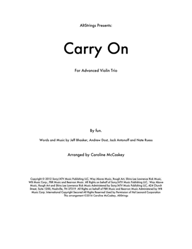 Carry On (arr. Caroline McCaskey)